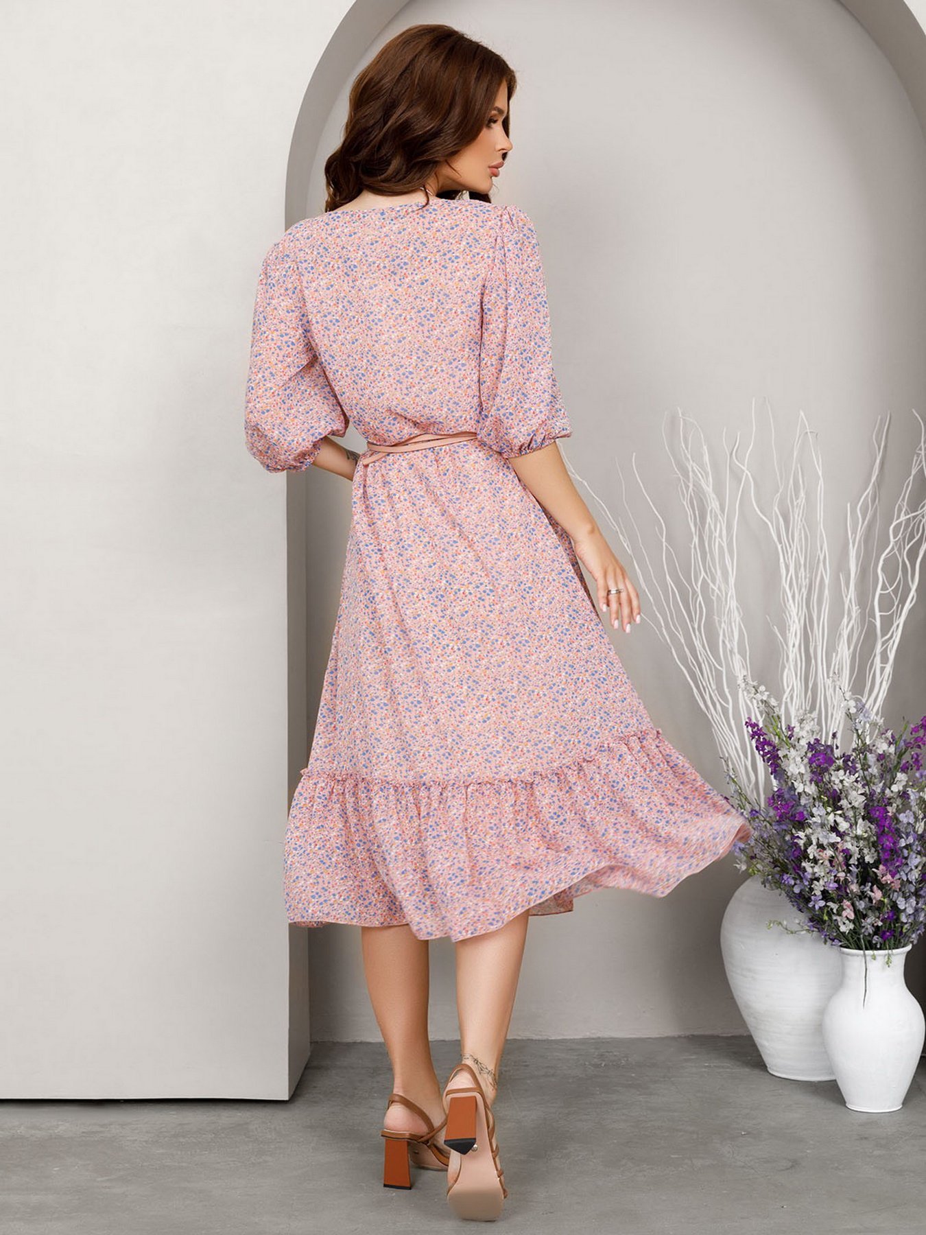 Платье миди ISSA Plus модель 12810_multicolor Фото