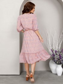 Платье миди ISSA Plus модель 12810_multicolor Фото