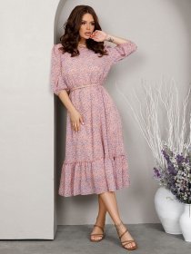 Платье миди ISSA Plus модель 12810_multicolor Фото