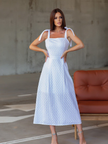 Сукня міді ISSA Plus модель 12833_white Сукня міді ISSA Plus модель 12833_white Фото