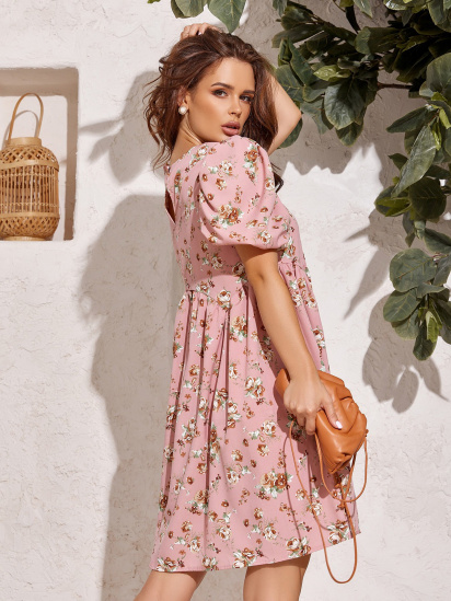 Сукня міні ISSA Plus модель 12840_pink — фото 3 - INTERTOP