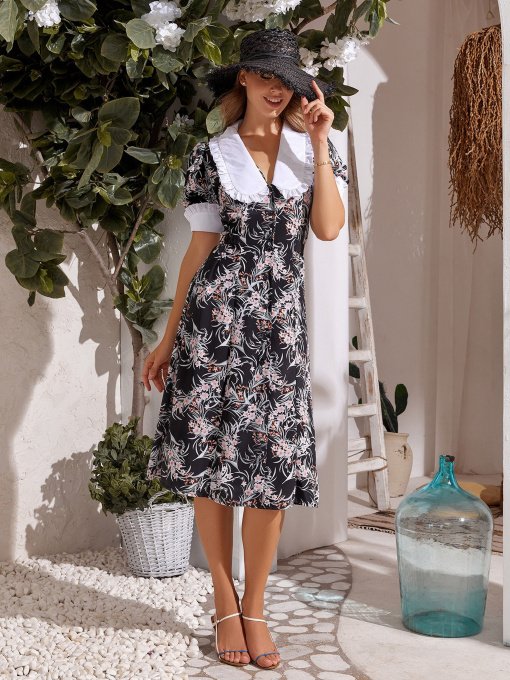 Платья ISSA Plus модель 12875_multicolor Фото