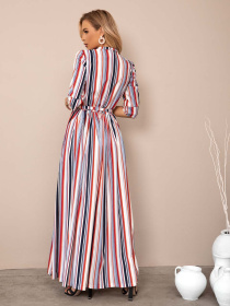 Платье макси ISSA Plus модель 13003_whiteblue Фото