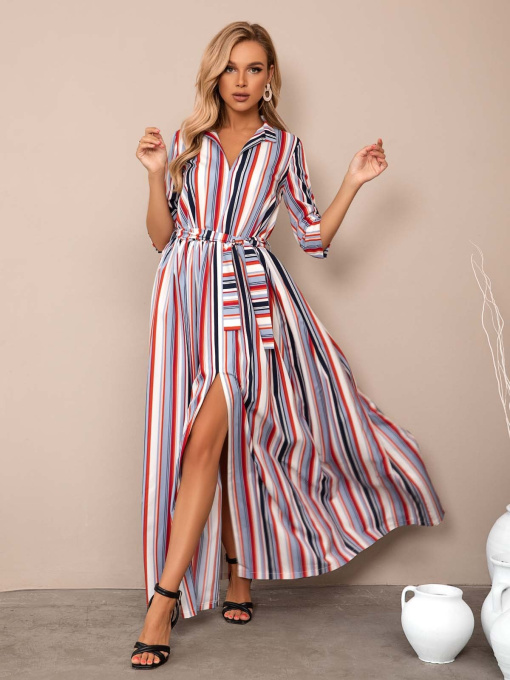 Платье макси ISSA Plus модель 13003_whiteblue Фото