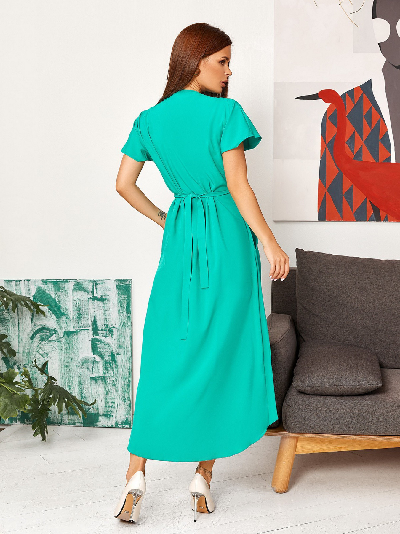 Платья ISSA Plus модель 13052_green Фото