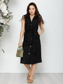 Сукня міді ISSA Plus модель SA-193_black Фото