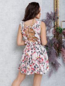 Платье мини ISSA Plus модель SA-204_white Фото