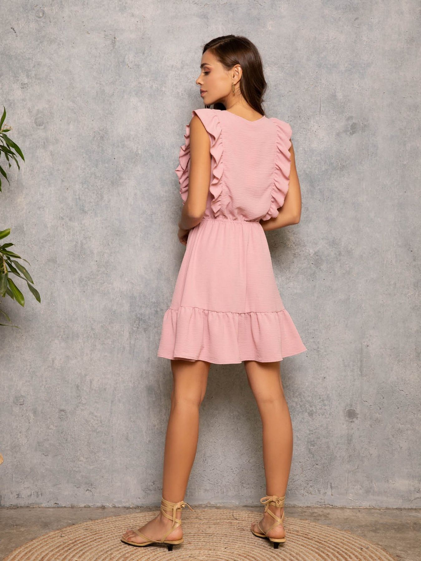 Платье мини ISSA Plus модель SA-235_pink Фото