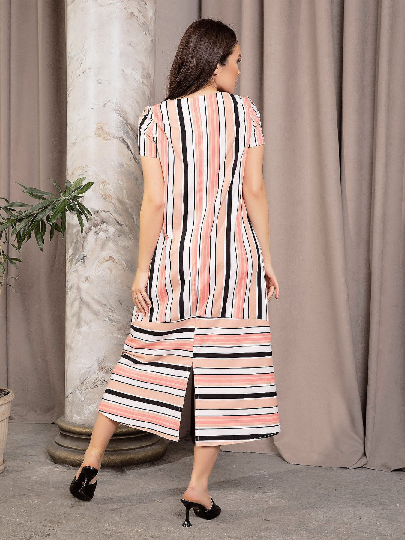 Платье миди ISSA Plus модель SA-244_multicolor Фото