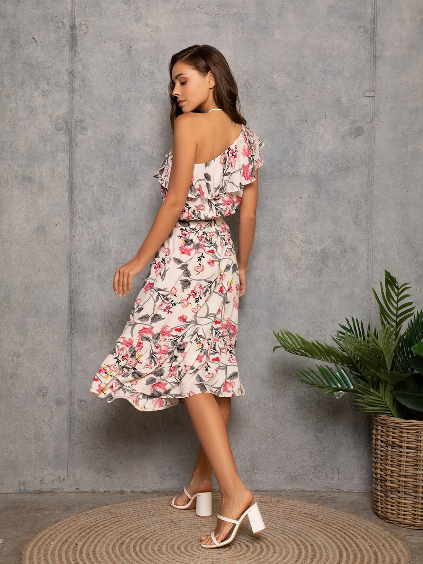 Сукня міді ISSA Plus модель SA-254_white Фото