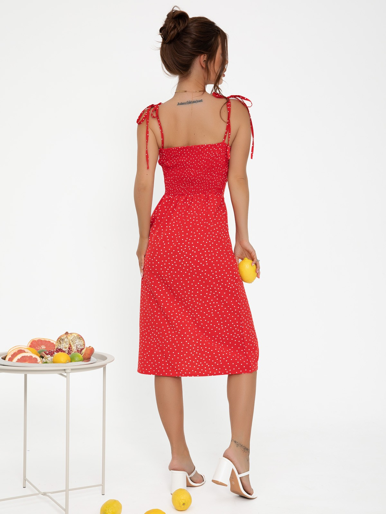 Платье миди ISSA Plus модель SA-265_red Фото