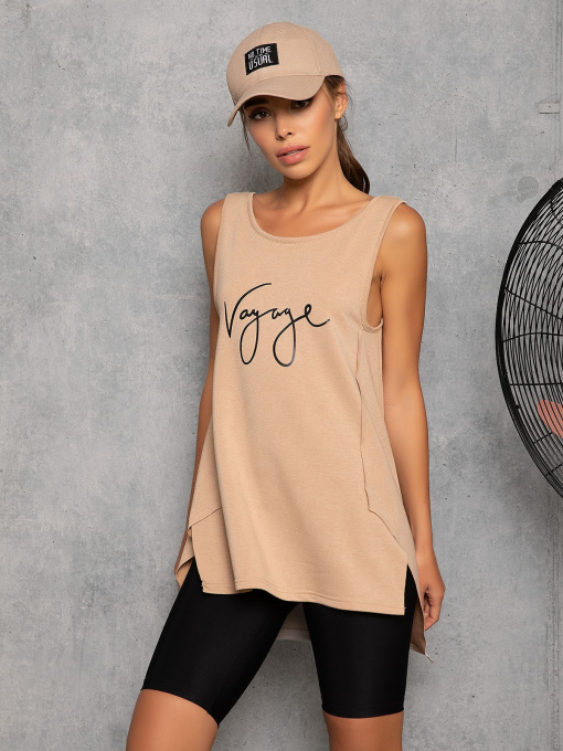 Спортивная майка ISSA Plus модель 12769_beige Фото