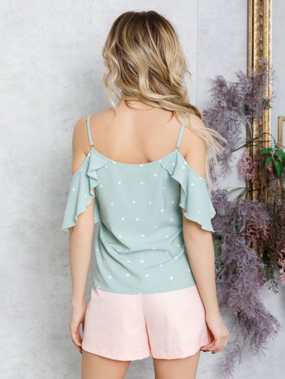 Блуза ISSA Plus модель SA-189_mint — фото 6 - INTERTOP