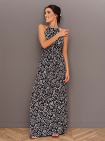 Платье макси ISSA Plus модель 13414_black Фото