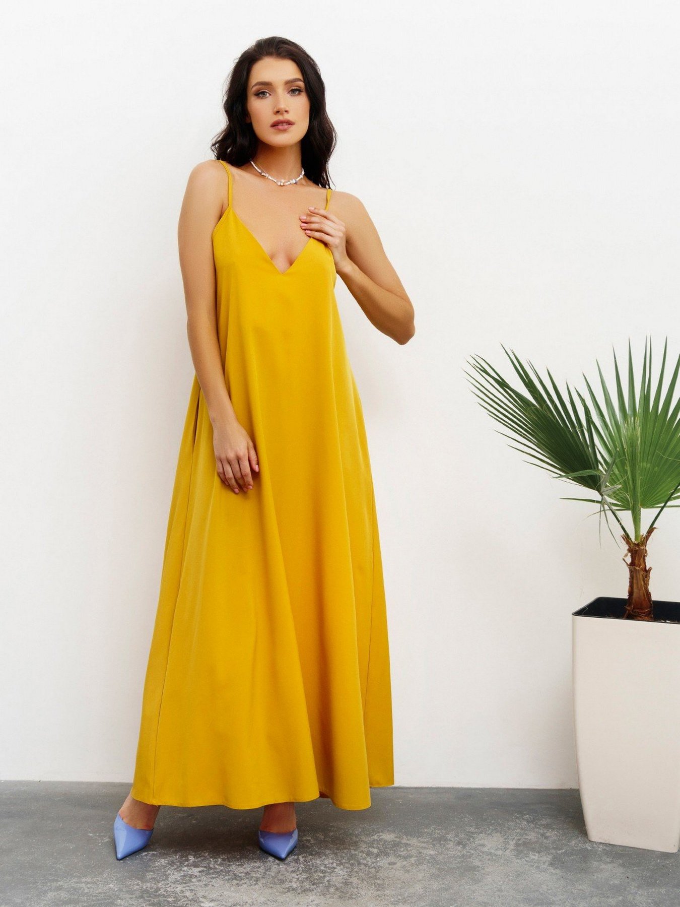 Платья ISSA Plus модель 13417_mustard Фото