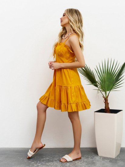Сарафан ISSA Plus модель 13424_mustard — фото 6 - INTERTOP