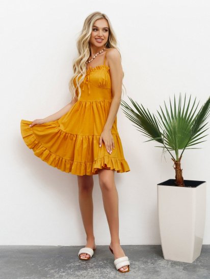 Сарафан ISSA Plus модель 13424_mustard — фото - INTERTOP