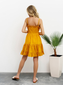 Сарафан ISSA Plus модель 13424_mustard Сарафан ISSA Plus модель 13424_mustard Фото