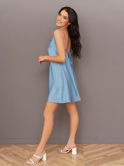 Сукня міні ISSA Plus модель 13425_blue — фото - INTERTOP