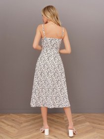 Платье миди ISSA Plus модель 13432_white Фото