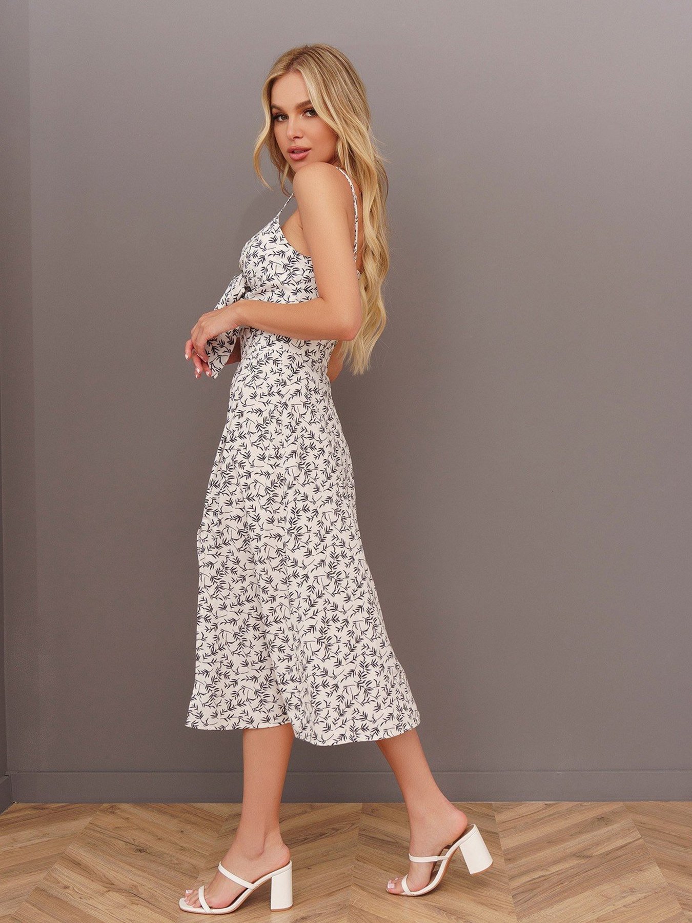 Платье миди ISSA Plus модель 13432_white Фото