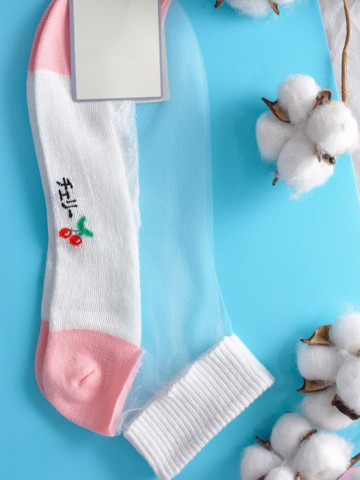 Носки и гольфы ISSA Plus модель NS-47_whitepink Фото