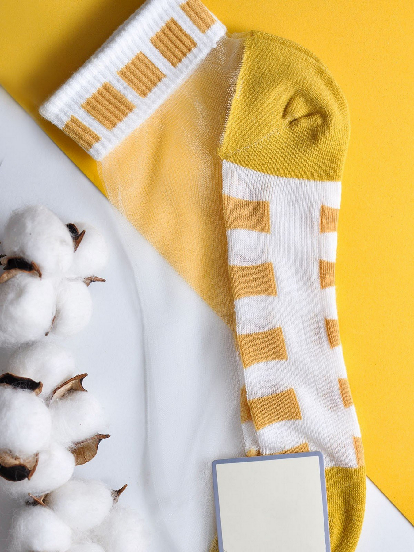 Шкарпетки та гольфи ISSA Plus модель NS-49_whiteyellow Фото