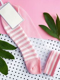 Носки и гольфы ISSA Plus модель NS-50_whitepink Фото