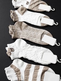 Носки и гольфы ISSA Plus модель NS-57_whitebeige Фото