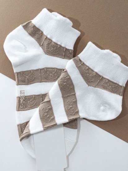Шкарпетки та гольфи ISSA Plus модель NS-57_whitebeige — фото 4 - INTERTOP