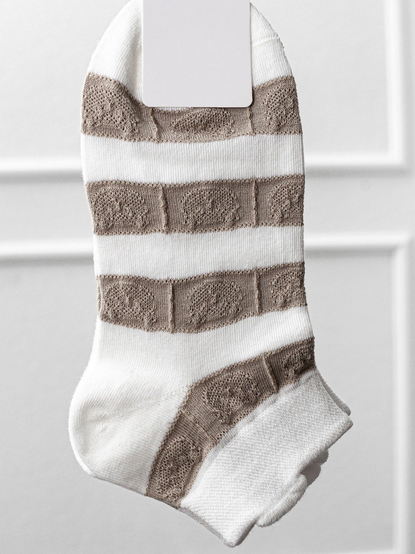 Носки и гольфы ISSA Plus модель NS-57_whitebeige Фото