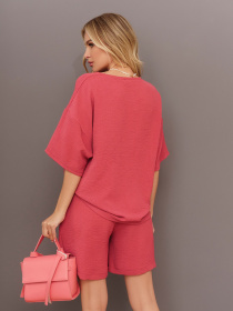 Повседневный костюм ISSA Plus модель 13437_terracotta Фото