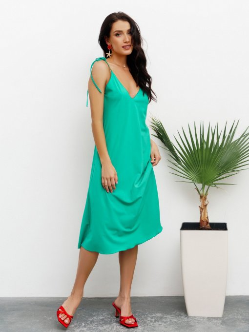 Сукня міді ISSA Plus модель 13439_green Фото