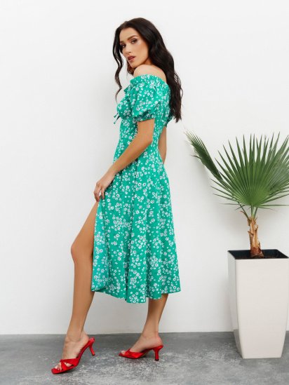 Сукня міді ISSA Plus модель SA-413_green — фото - INTERTOP
