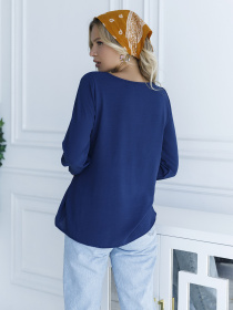 Блуза ISSA Plus модель 12123_blue Фото