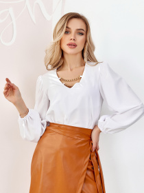 Блуза ISSA Plus модель SA-187_white Фото