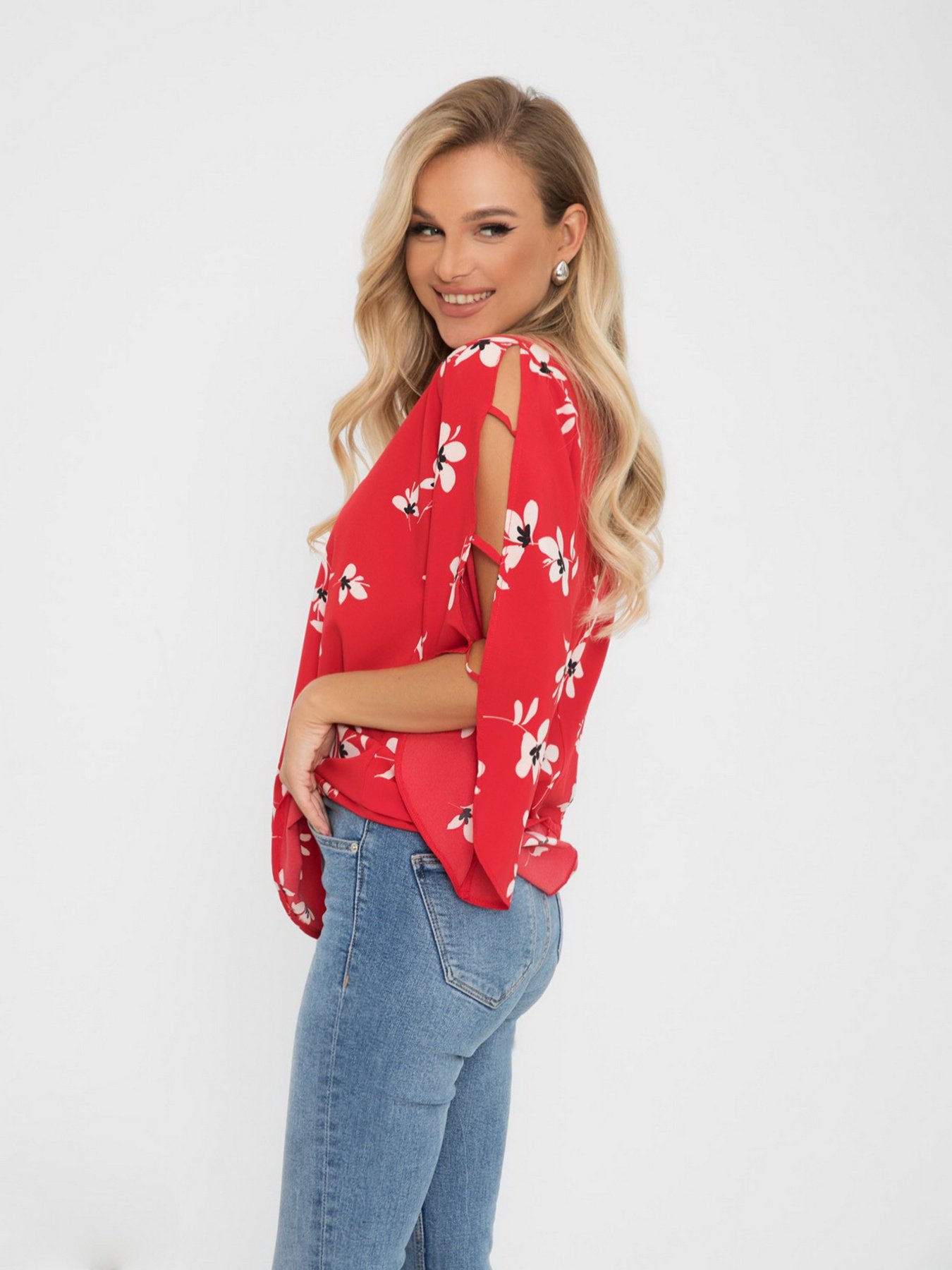 Блуза ISSA Plus модель SA-269_red Фото