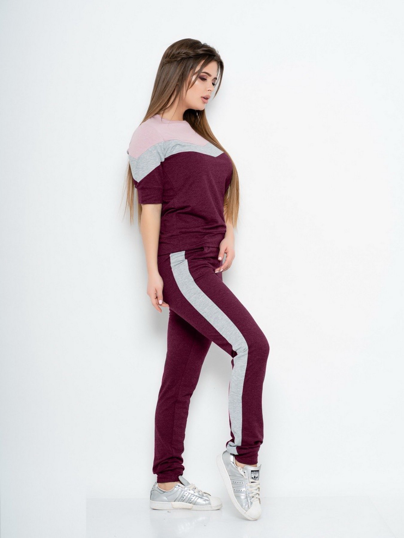 Спортивный комплект ISSA Plus модель 10590_burgundy Фото