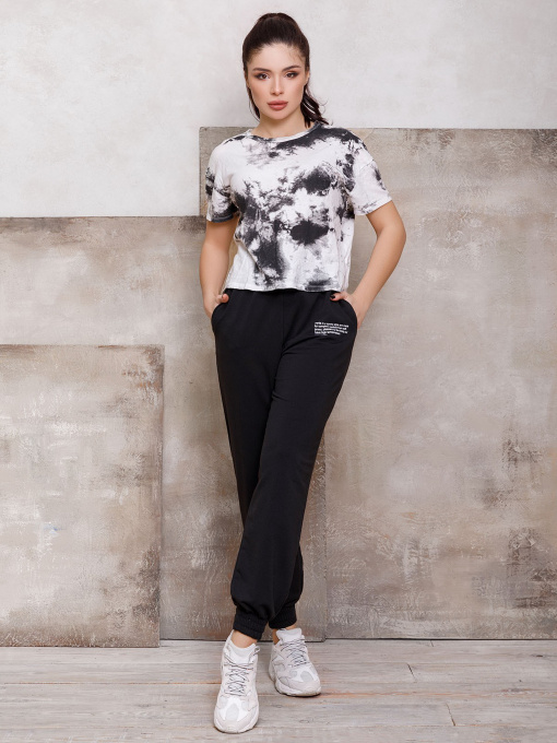 Штаны спортивные ISSA Plus модель 12433_black Штаны спортивные ISSA Plus модель 12433_black Фото