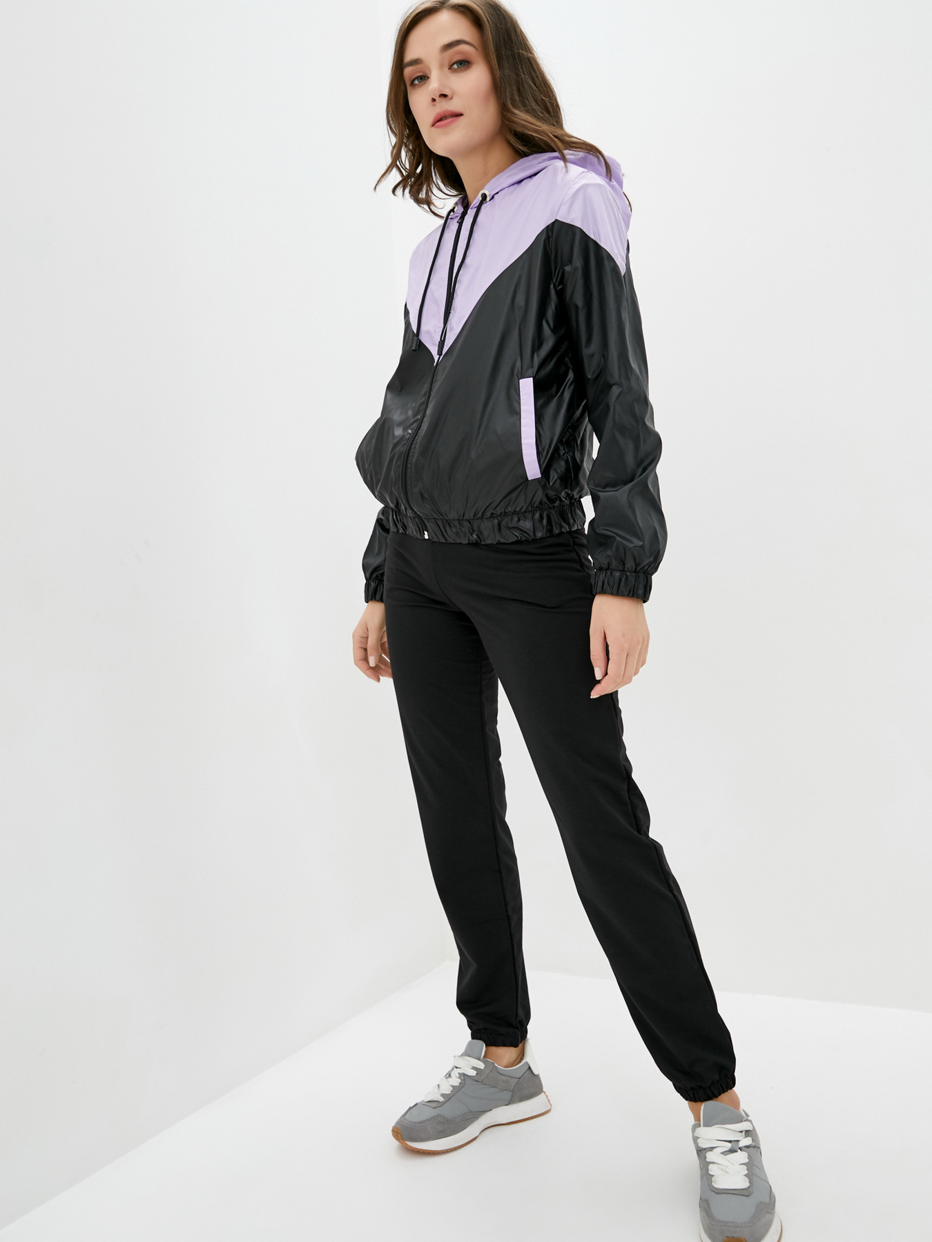 Ветровка ISSA Plus модель SA-122_blacklilac Фото