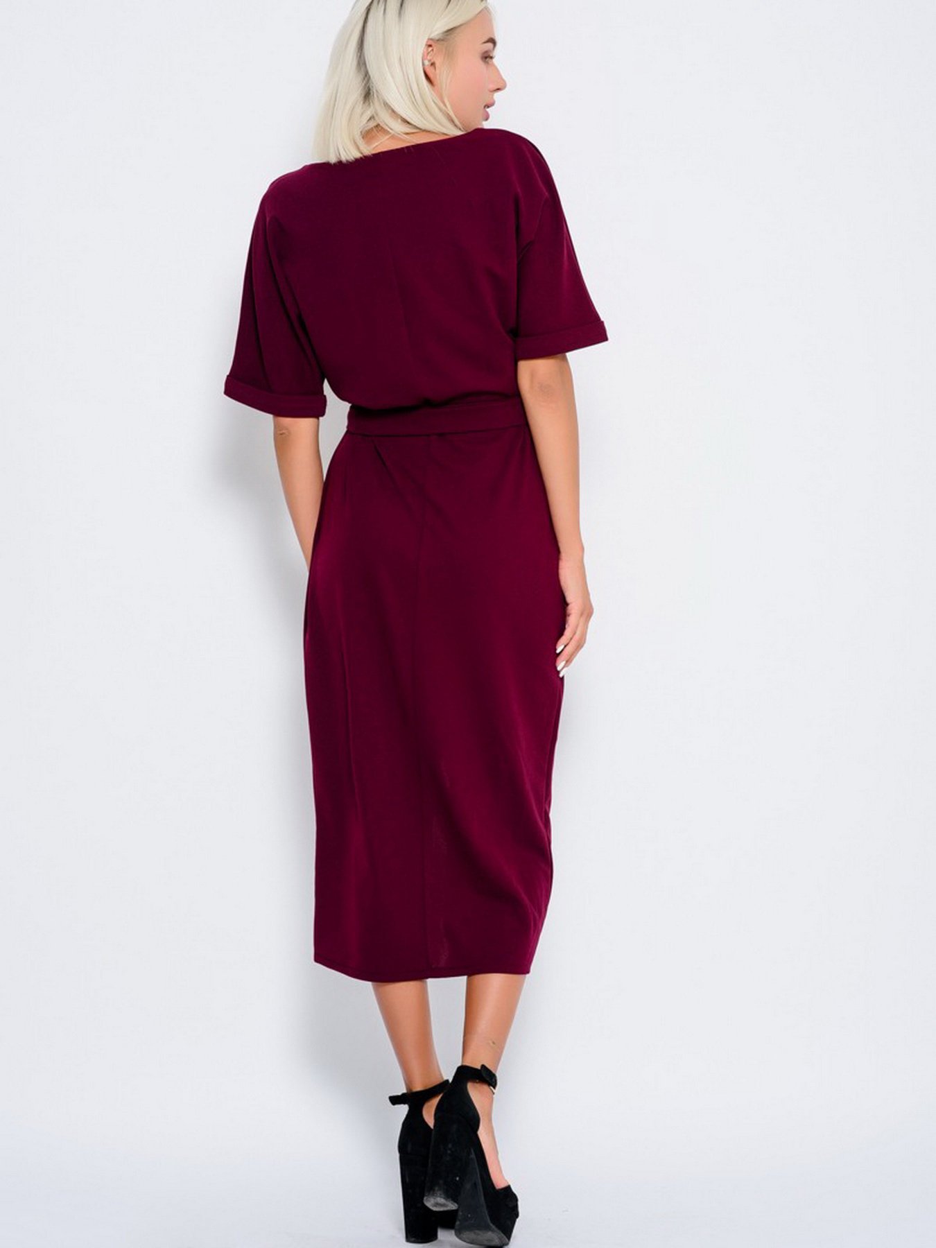 Платья ISSA Plus модель 10177_burgundy Фото