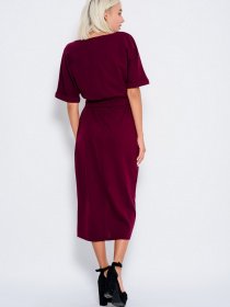 Платья ISSA Plus модель 10177_burgundy Фото