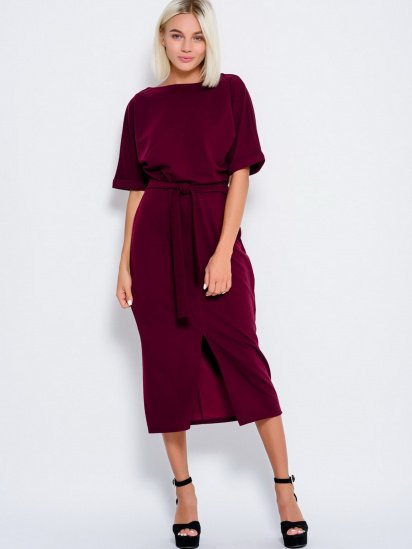 Сукні ISSA Plus модель 10177_burgundy - фото