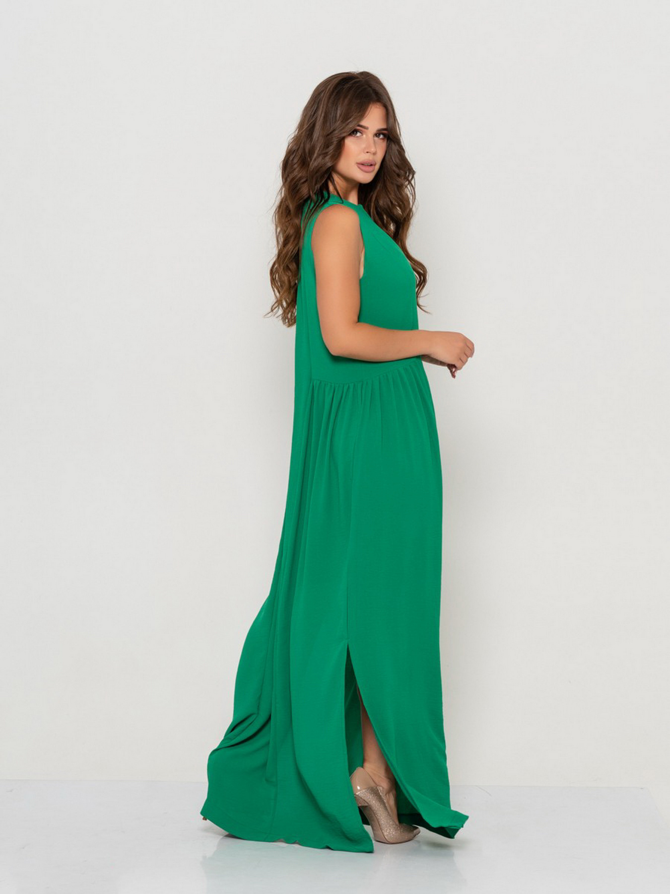 Сарафан ISSA Plus модель 10630_green Сарафан ISSA Plus модель 10630_green Фото