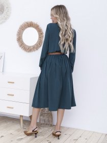 Платье миди ISSA Plus модель 12094_зеленый Фото