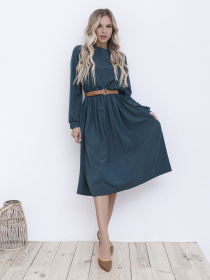 Платье миди ISSA Plus модель 12094_зеленый Фото