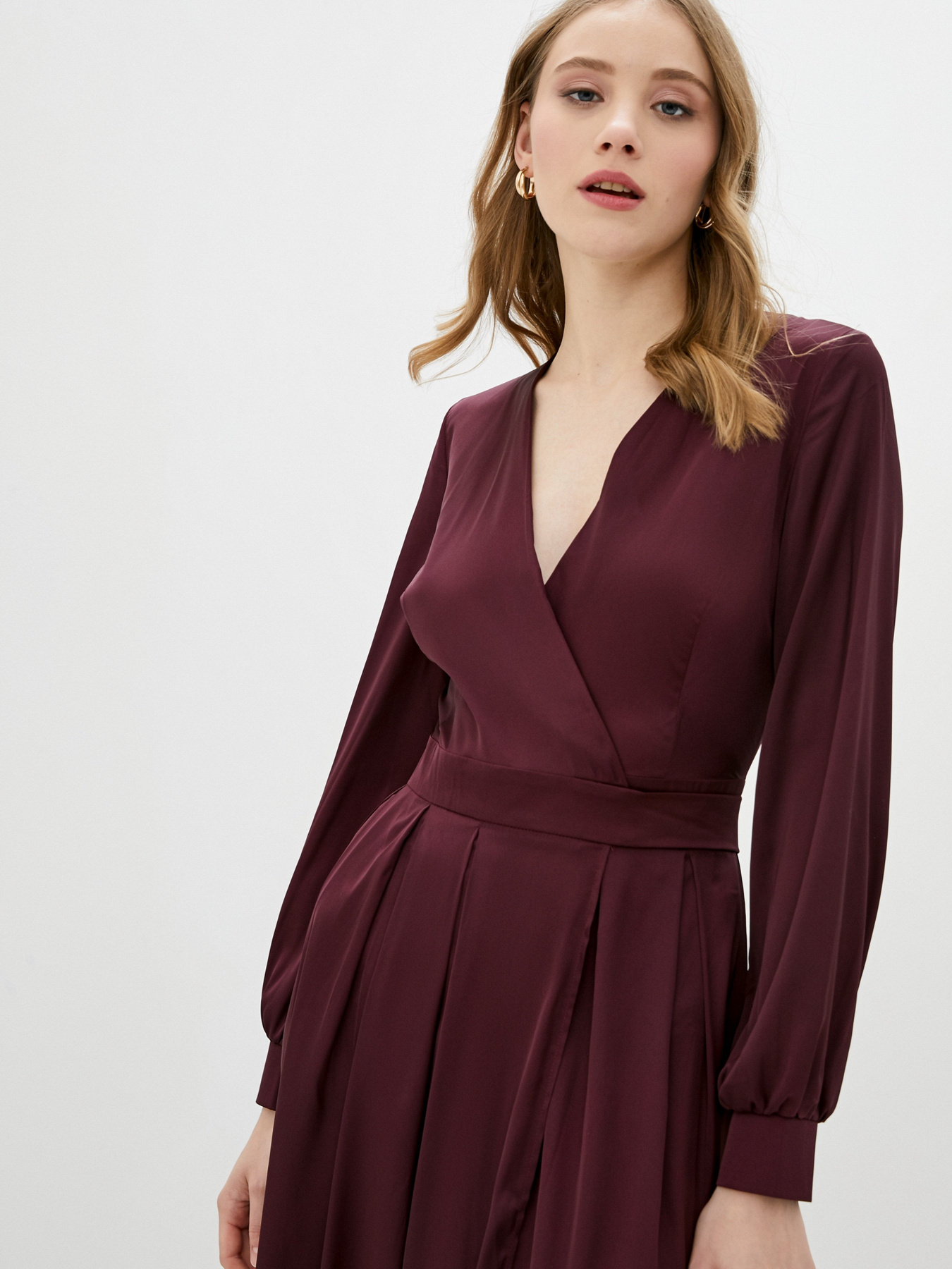 Сукня максі ISSA Plus модель 12273_burgundy Сукня максі ISSA Plus модель 12273_burgundy Фото