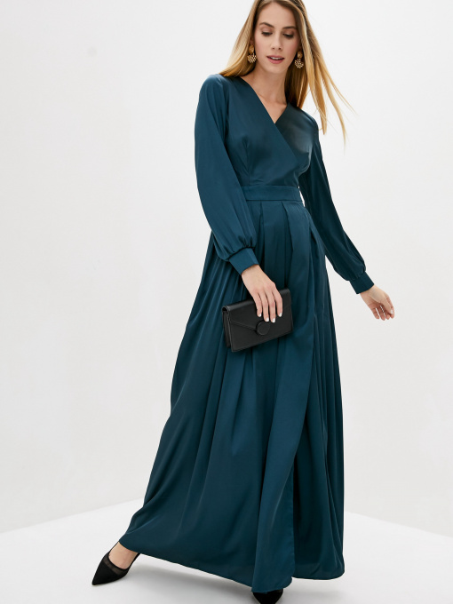 Платье макси ISSA Plus модель 12273_green Фото