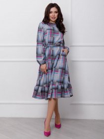 Сукня міді ISSA Plus модель 12427_grey Фото