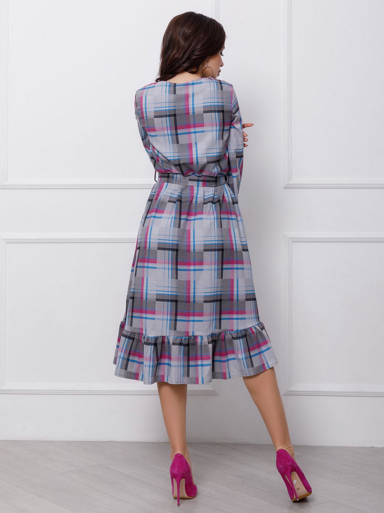 Платье миди ISSA Plus модель 12427_grey Фото